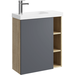 Подвесная тумба под раковину Aqwella Alba ALB0106LDD+ALB0706GRМ 60 см